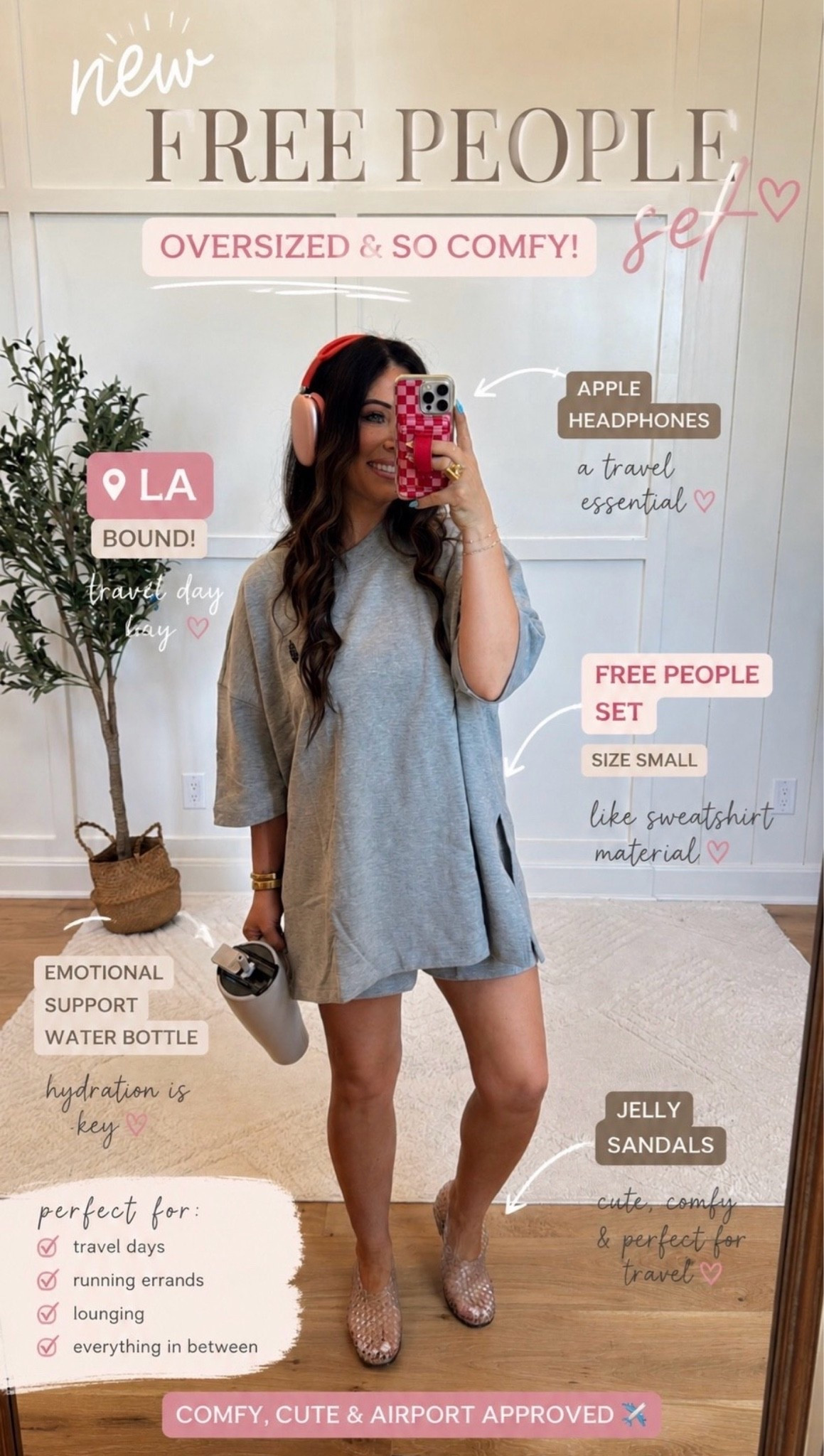Traveling to LA with amazon influencer program today and I’m traveling and comfort In this new set from @freepeople ￼

For reference I’m 5’4” 140lbs and in a small

#LTKootd #LTKgrwm #LTKTravel #LTKmomlife #LTKdayinmylife #LTKmorningroutine