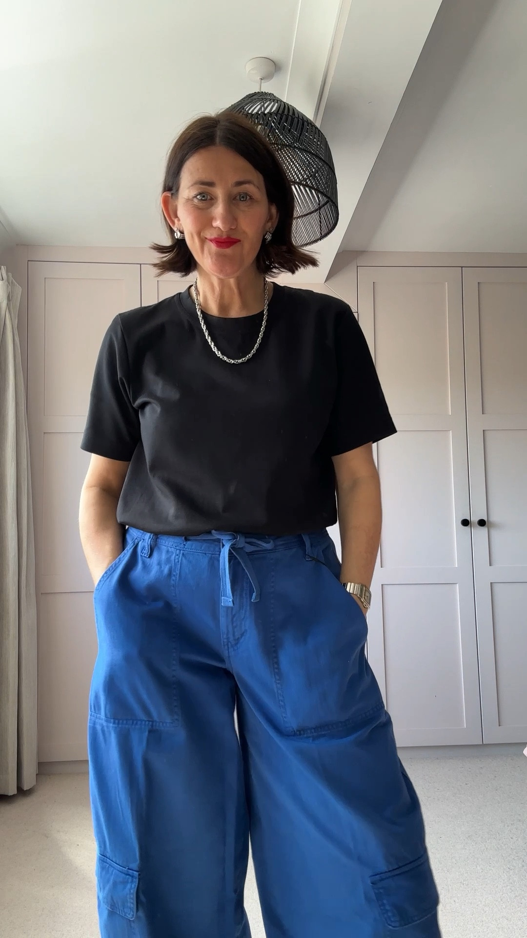 Zara cobalt blue cargo outfit 

#LTKsummer