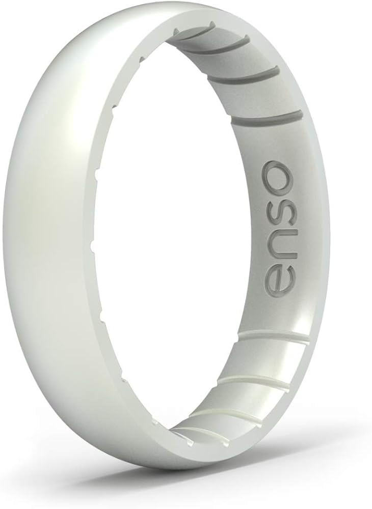 Enso Rings Thin Elements Silicone Ring Infused with Precious Elements – Stackable Wedding Engag... | Amazon (US)