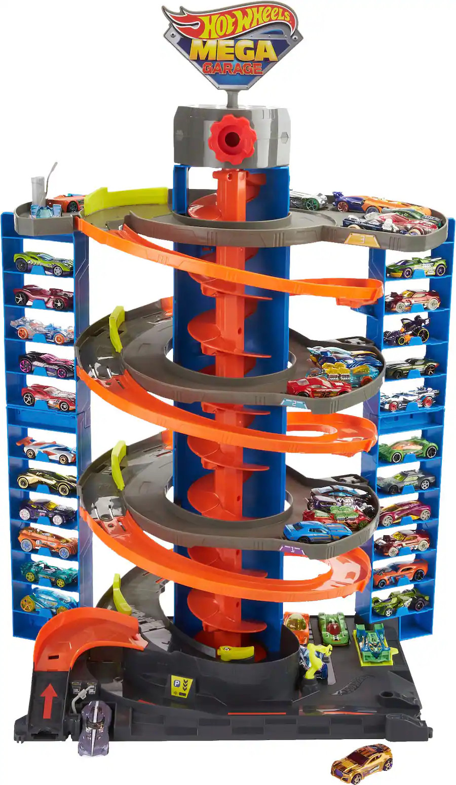 Hot Wheels - City 50 Mega Garage - Blue/Orange | Best Buy U.S.