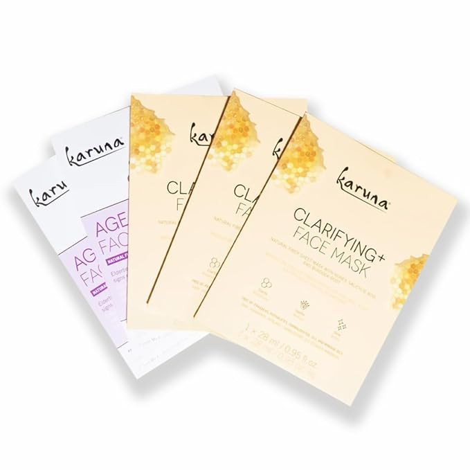 Karuna Skin - Age-Defying and Clarifying+ Variety Sheet Mask Set, Moisturizing & Hydrating, Colla... | Amazon (US)