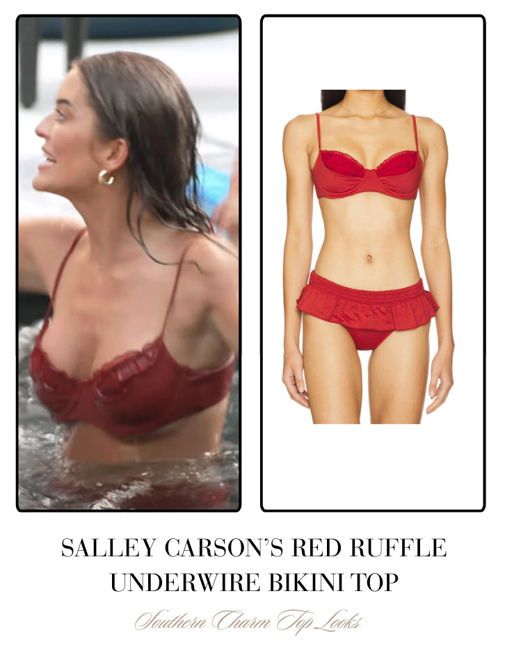 Salley Carson's Red Ruffle Underwire Bikini Top 

 