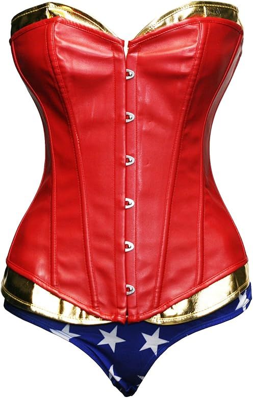 Bslingerie Woman Halloween Costume Overbust Corset with Shorts | Amazon (US)