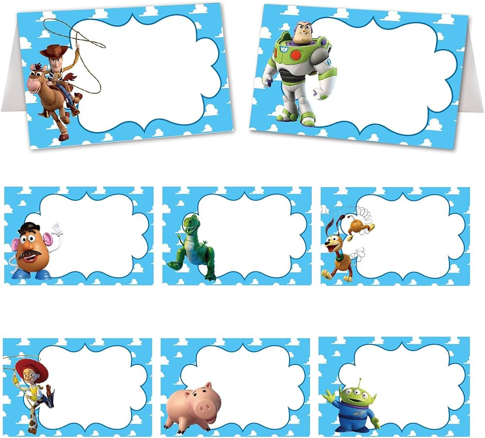 16 Pcs Cartoon Story Food Labels Signs Cartoon Story Theme Food Cards Cute Decor for Birthday Par... | Amazon (US)