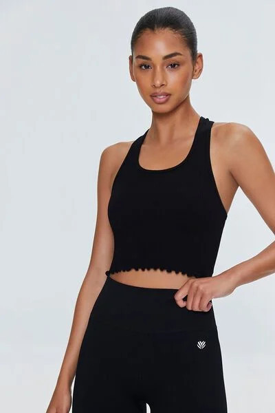 Active Seamless Lettuce-Edge Crop Top | Forever 21