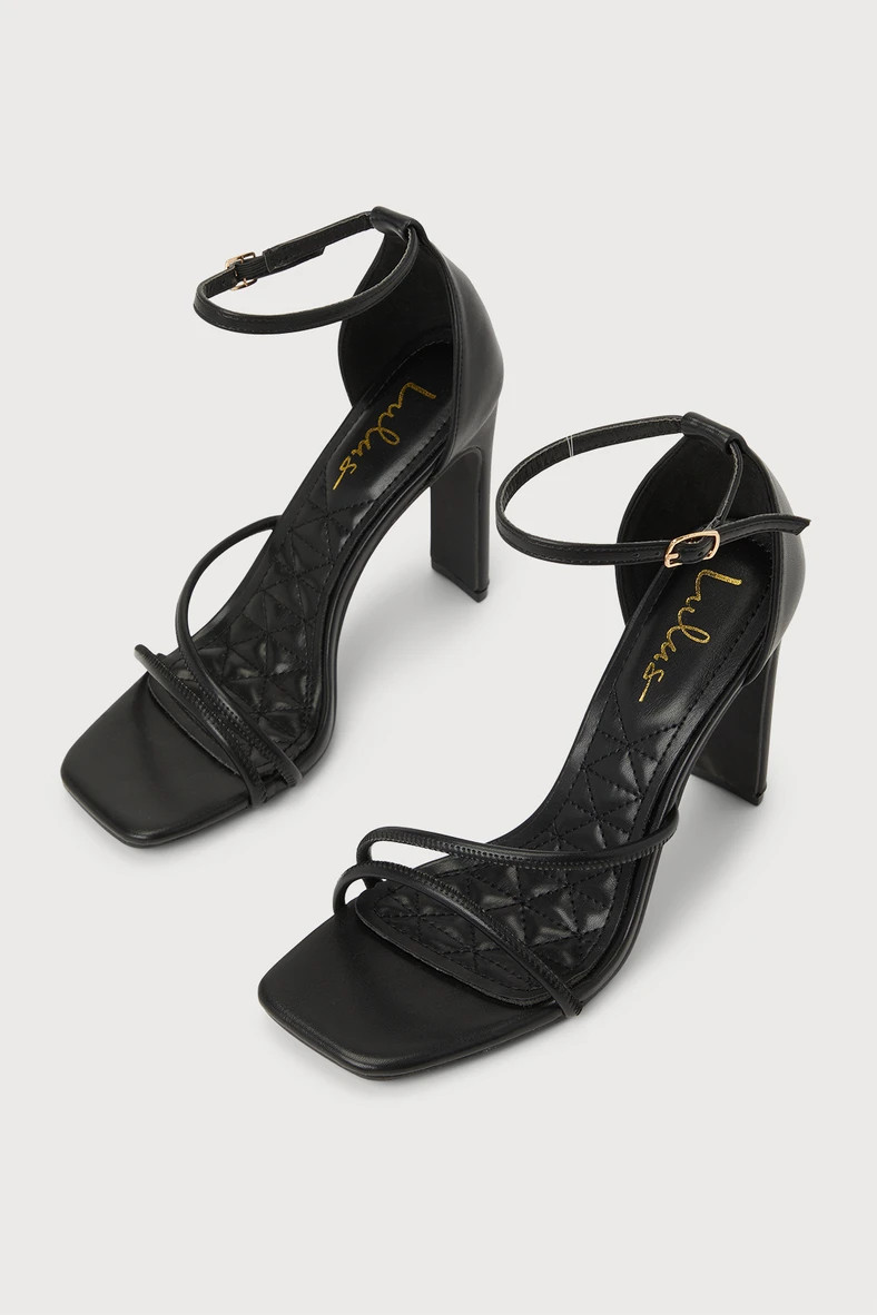 Lyala Black Ankle Strap Heels | Lulus (US)