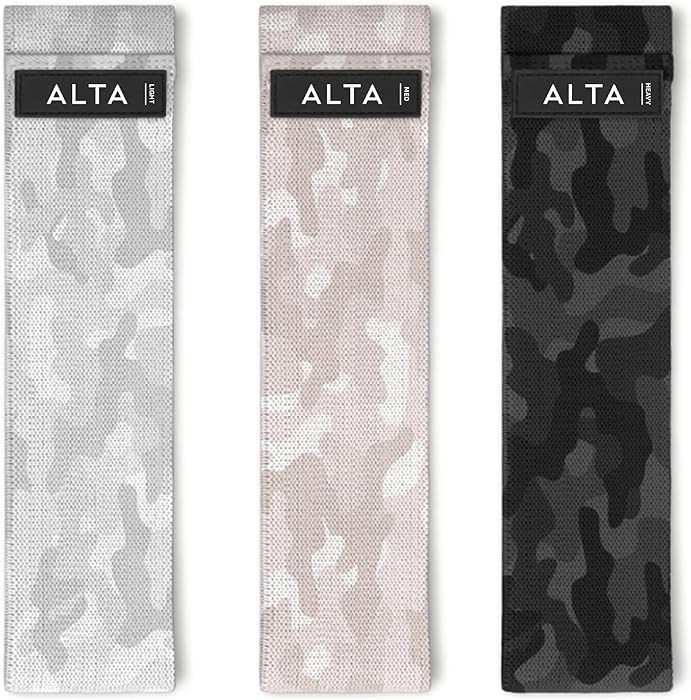ALTA Booty Bands for Women - Premium Non-Slip Fabric Resistance Bands for Working Out - Cloth Res... | Amazon (US)
