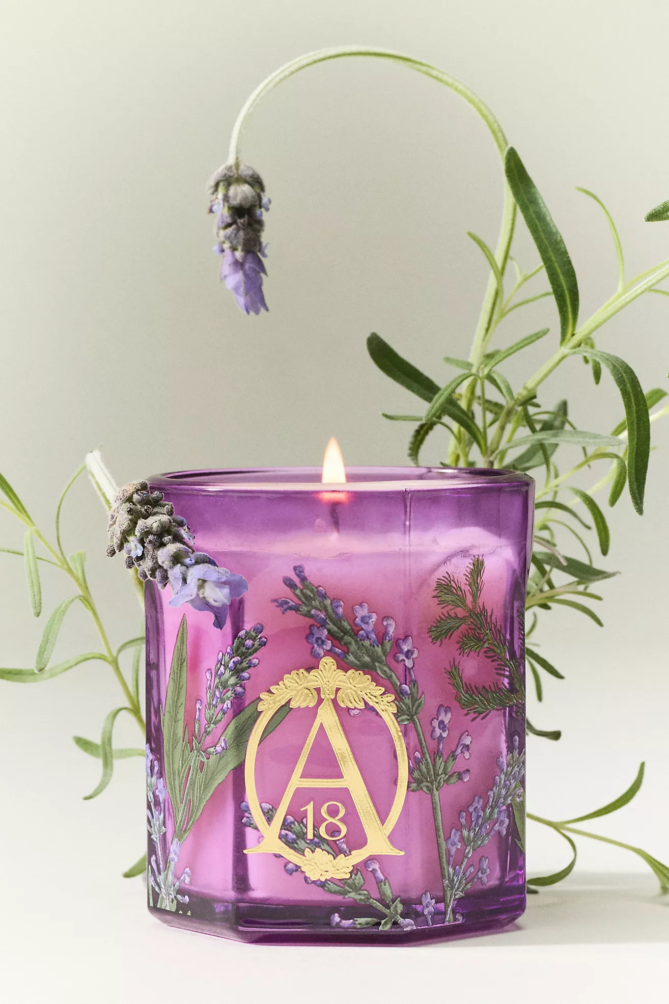 Apothecary 18 Fresh Lavender Balsam Glass Candle | Anthropologie (US)