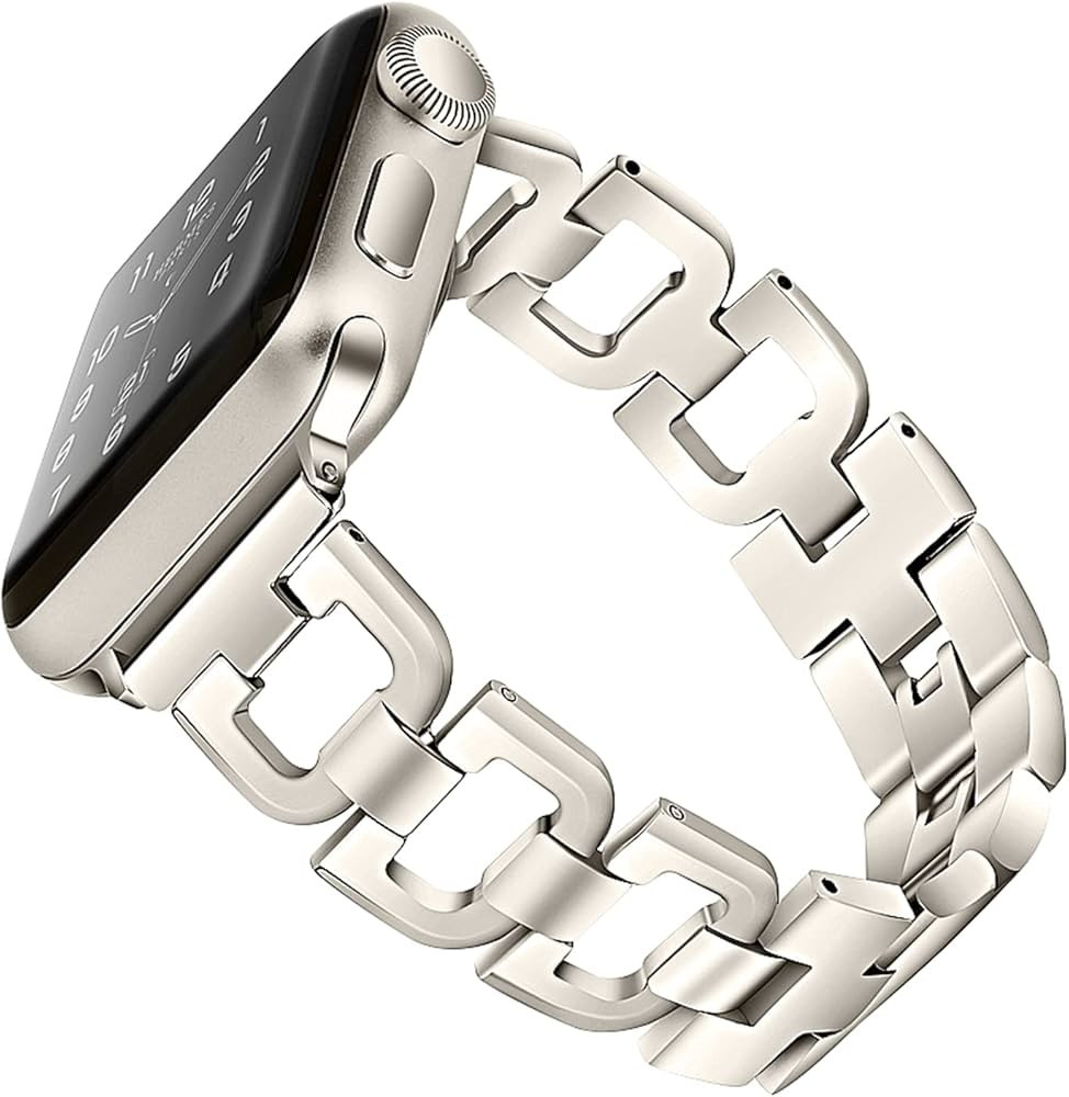 OULUCCI Stainless Steel Band Compatible with Apple Watch Band 38mm 40mm 41mm Women Iwatch Series ... | Amazon (US)