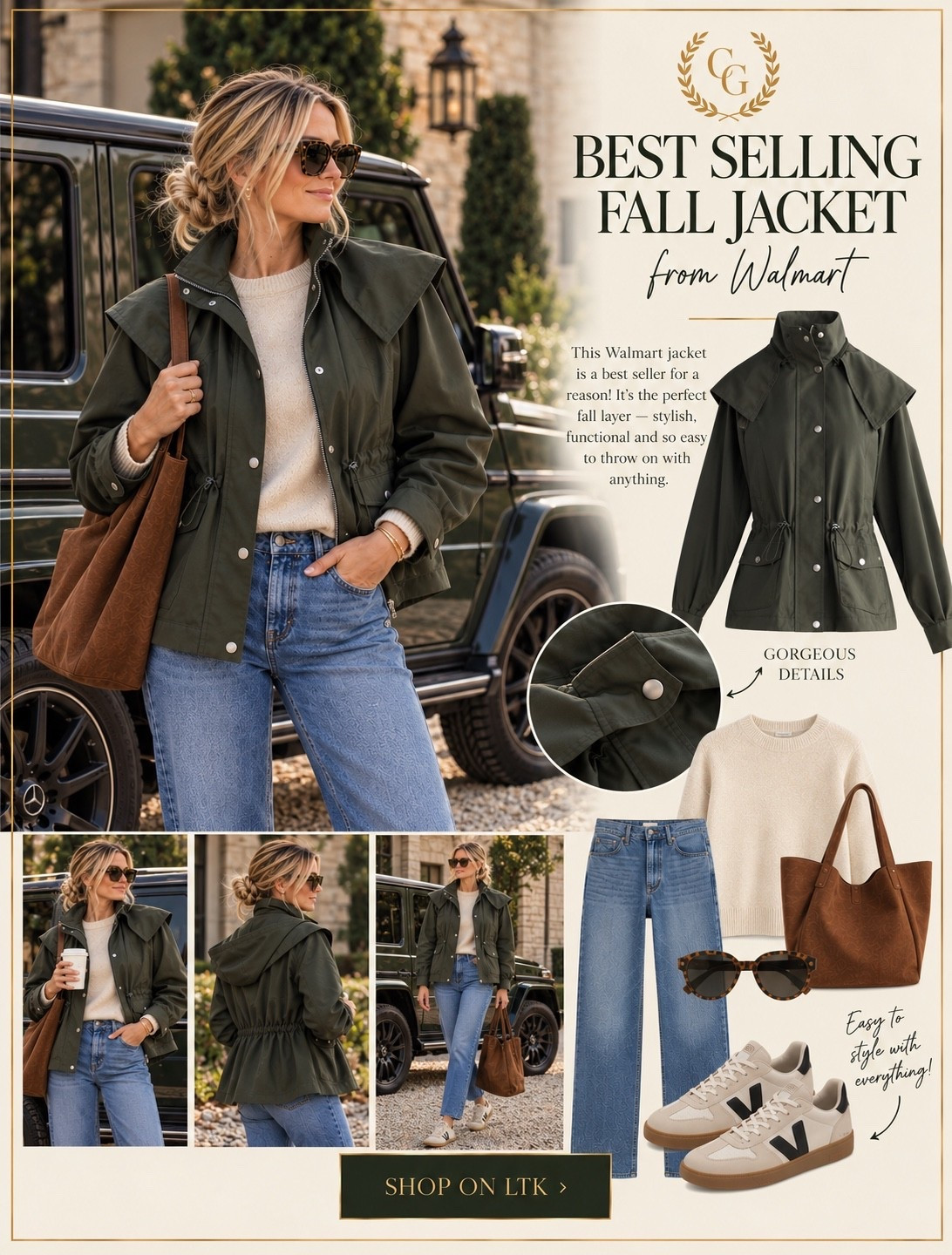 This jacket has been a top seller all week! Looks like j.crew but at a fraction of the cost! Green utility jacket, fall layers, fall outfit, fall jacket, affordable fall jacket, gift for her. Glassalwaysfull

#LTKootd #LTKSeasonal #LTKmomlife