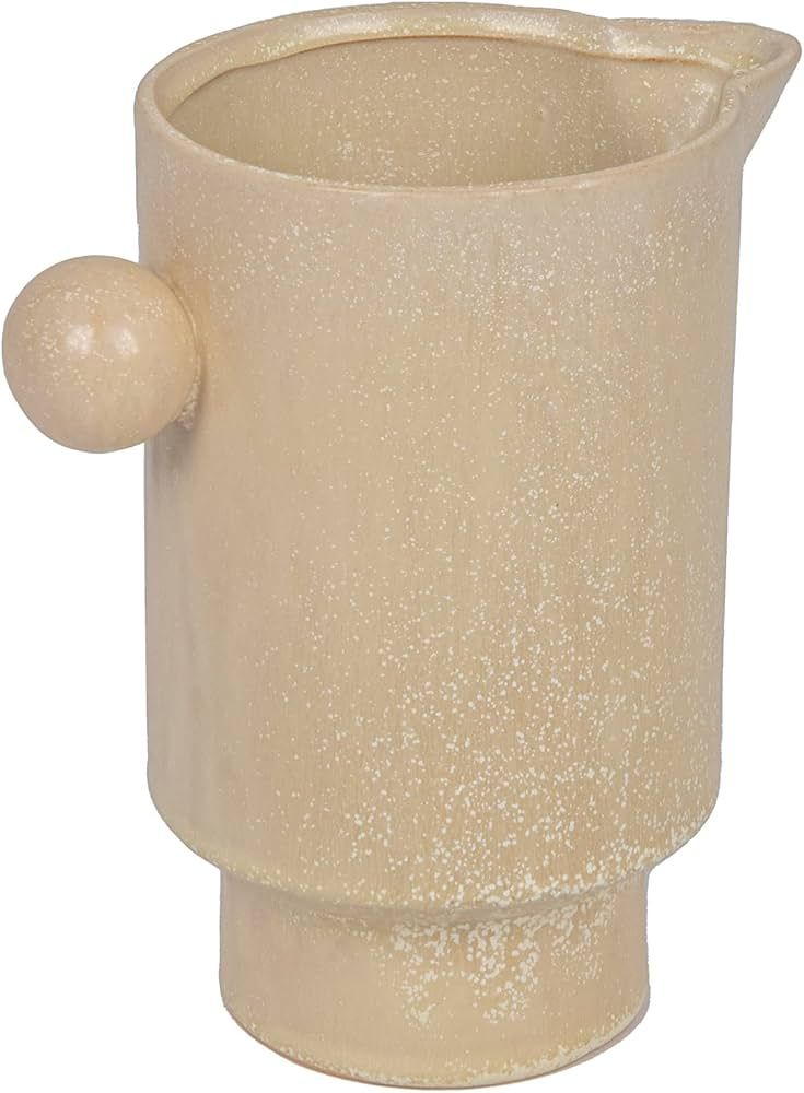 Creative Co-Op Modern Small Stoneware Pitcher or Vase, Beige,24 oz. | Amazon (US)