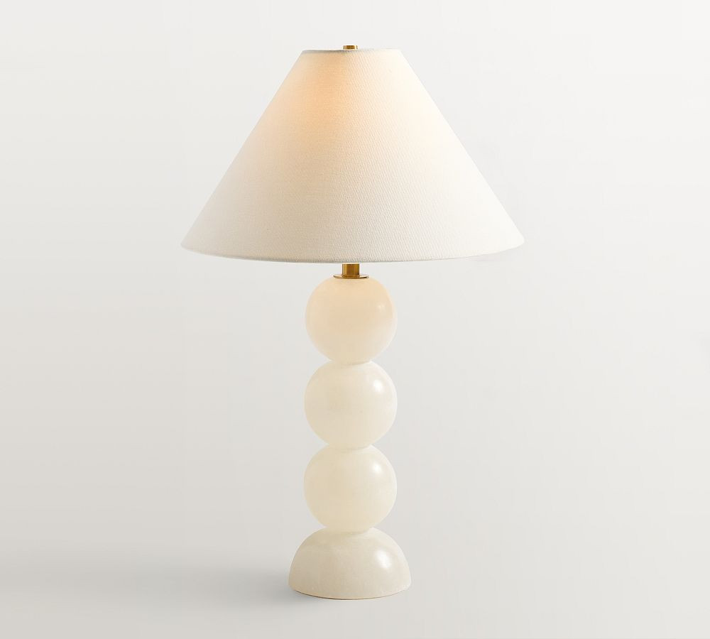 Ela Alabaster Stacked Table Lamp (22") | Pottery Barn (US)