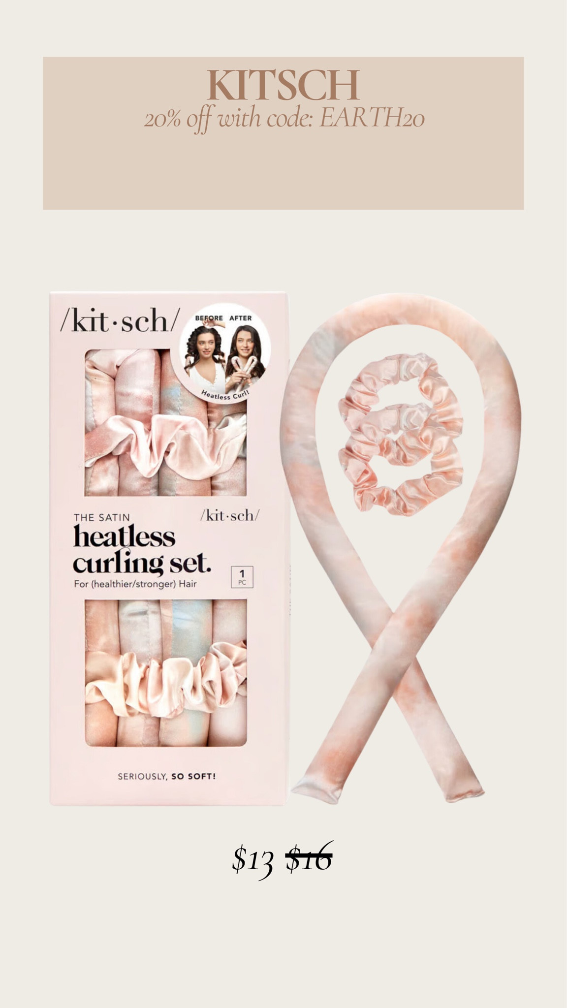 Love these heatless curls from Kitsch! Get 20% off sitewide with code: EARTH20! 

Kitsch, kitsch sale, hair products, heatless curls sale, earth day sale, spring trends, beauty sale 

#LTKbeauty #LTKsalealert