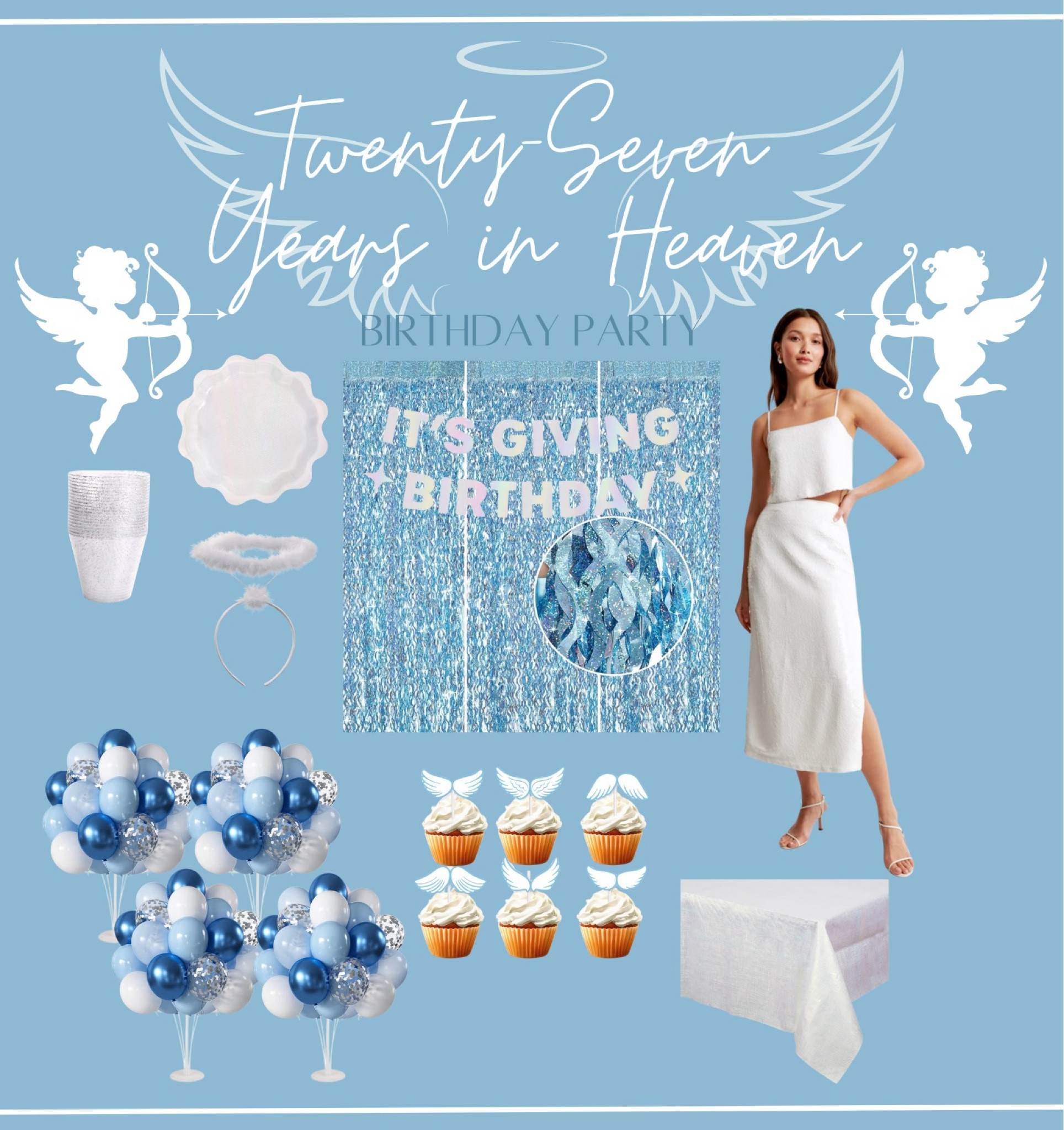 27th birthday party theme - 27 Years in Heaven! Adult birthday party theme, fun birthday decor, angel heaven birthday decor

#LTKFindsUnder50 #LTKStyleTip #LTKHome