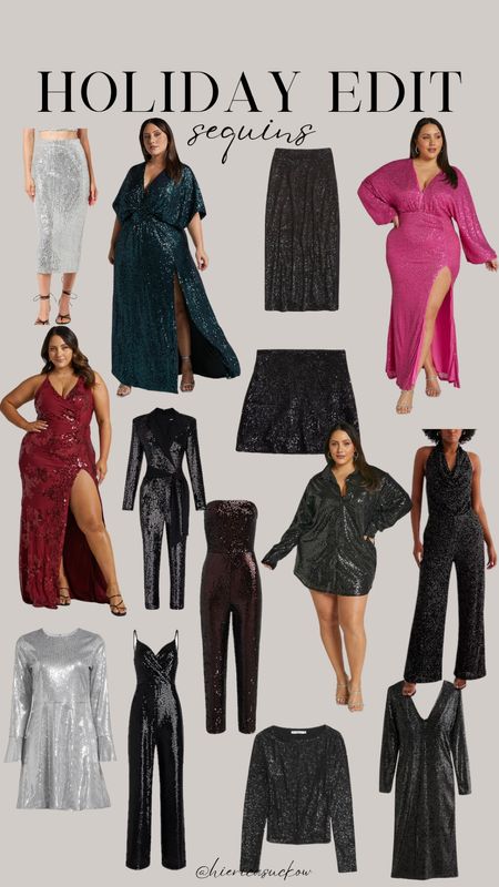 For the girls that like a little sparkle ✨! 

Holiday dress, formal, dresses, sequins, NYE, Christmas, New Years, Midsize fashion, trending, jumpsuits, cocktail. 

#LTKHoliday #LTKmidsize #LTKGiftGuide