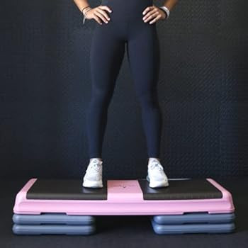 Aerobic Exercise Steps with Adjustable Locking Risers | 43” x 16” Large Workout Platforms | Modern U | Amazon (US)
