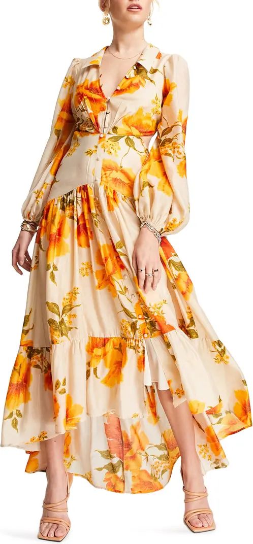 Floral Print Long Sleeve Maxi Dress | Nordstrom