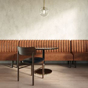 Novak Leather Banquette - Vertical Channel Tufting | West Elm (US)