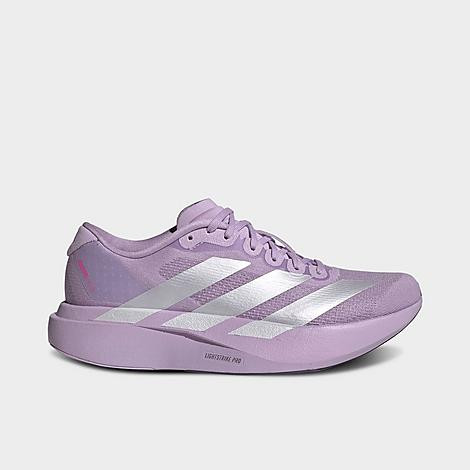 adidas Women's Adizero EVO SL Running Shoes in Powder Plum/Zero Metallic/Shock Pink Size: 6.5 | Finish Line (US)