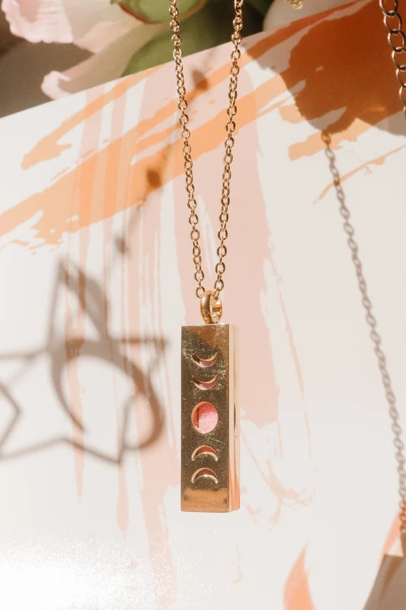 MOON PHASE Aroma NECKLACE Essential Oil Necklace Jewelry | Etsy | Etsy (US)