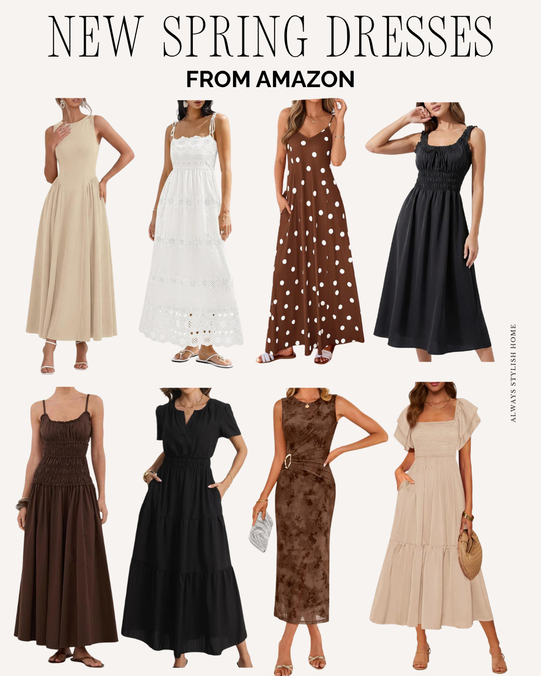 spring dresses from amazon, neutral spring dresses, amazon dresses, amazon fashion finds, amazon style, amazon spring fashion, wedding guest dresses, beach vacation outfits, beach vacation dresses #amazonfashion 

 #LTKgrwm #LTKSeasonal #LTKTravel