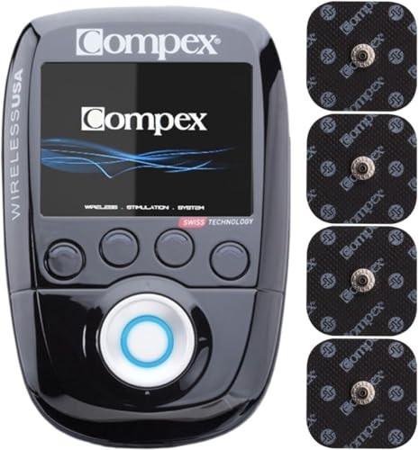 Compex Wireless USA 2.0 Muscle Stimulator w/TENS Bundle Kit: Muscle Stimulation Machine, with Snap Electrodes,Programs, Wireless PODs etc, Black | Amazon (US)