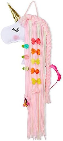 Basumee Unicorn Hair Bow Holder for Girls Wall Hanging Decor and Baby Hair Clip Hanger Organizer | Amazon (US)