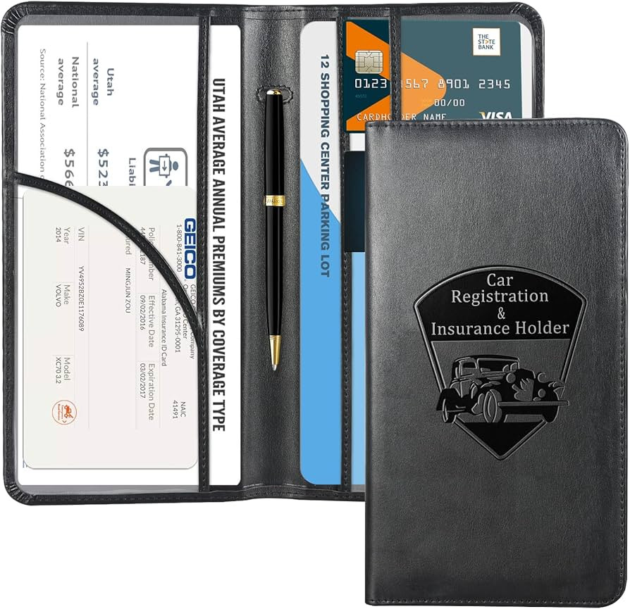 CoBak Car Registration and Insurance Holder - Vehicle Glove Box Car Organizer with Magnetic Closu... | Amazon (US)