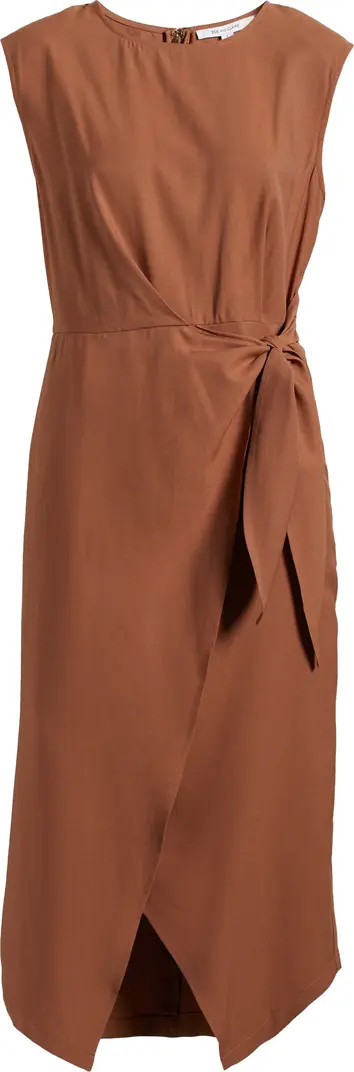 Sleeveless Faux Wrap Sheath Dress | Nordstrom