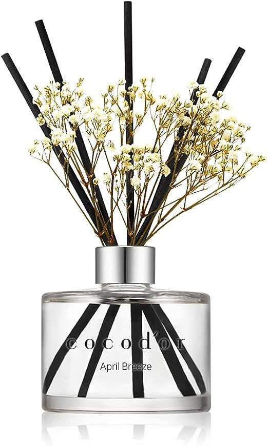 Cocodor Preserved Real Flower Reed Diffuser / April Breeze / 6.7oz(200ml) / 1 Pack / Reed Diffuse... | Amazon (US)