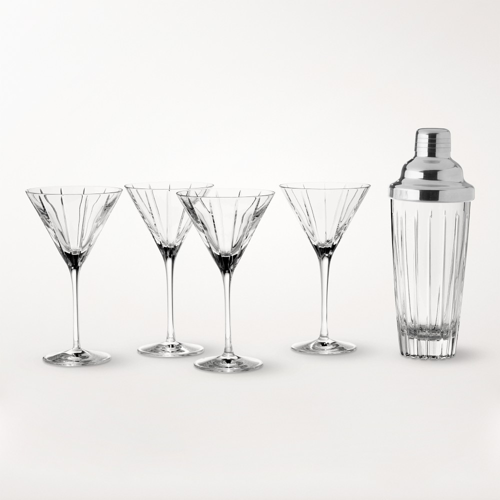 Dorset Cocktail Shaker &amp; Martini Glasses, Set of 4 | Williams-Sonoma