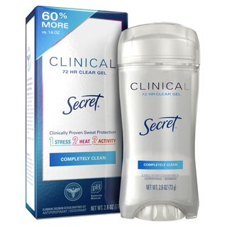 Secret Clinical Strength 72-Hour Clear Gel Antiperspirant & Deodorant Stick, Completely Clean, 2.... | CVS Health