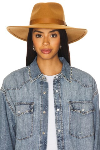Brixton Eleanor Felt Packable Hat in Washed Copper from Revolve.com | Revolve Clothing (Global)