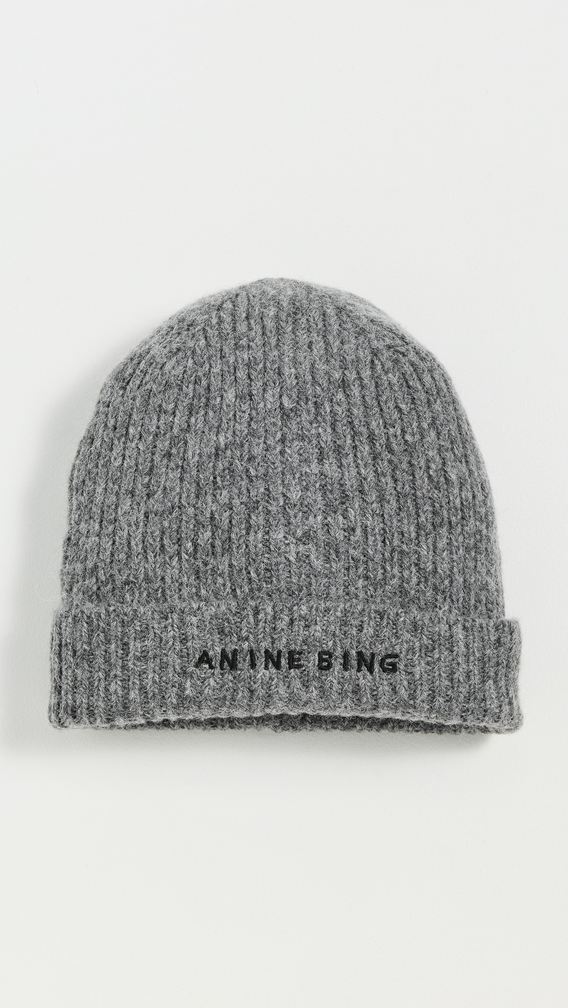 ANINE BING Elia Beanie Heather Charcoal One Size | Shopbop