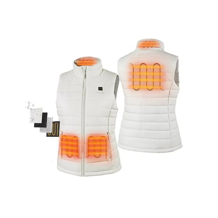 ORORO Women's Lightweight Heated Vest with Battery Pack (White,XL) - Walmart.com | Walmart (US)