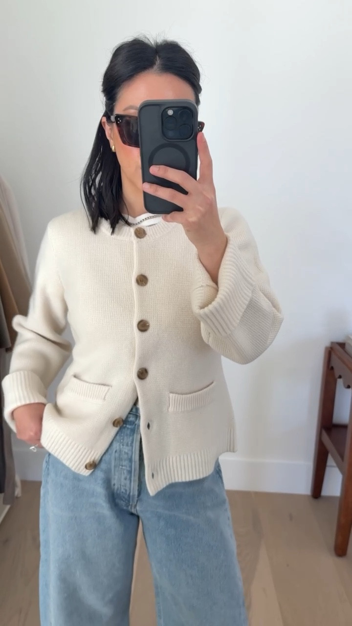 This structured cardigan is stunning. Go tts. @onequince #quincepartner 