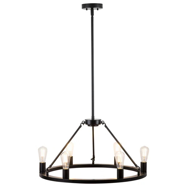 Sizer 6 - Light Unique / Statement Wagon Wheel Chandelier | Wayfair North America