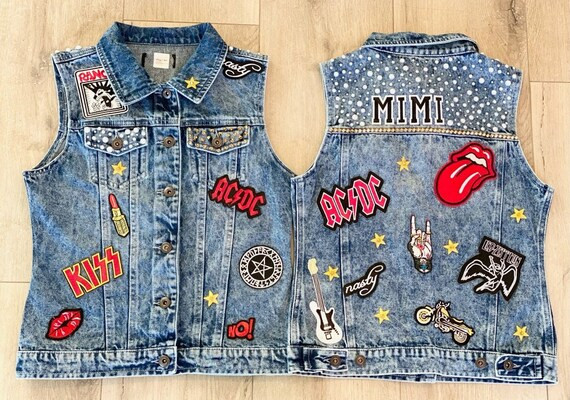 Custom Jean Vest for Teens & Adults | Personalized Denim Vests | Etsy (US)