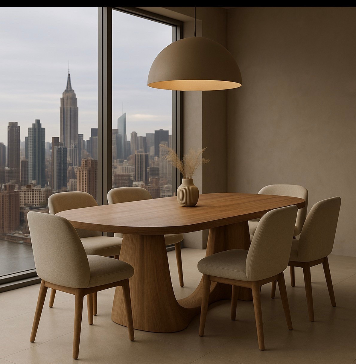 Warm neutral dining room inspiration 🤍
A sculptural wood dining table, cozy upholstered chairs, minimalist decor, and a stunning New York skyline backdrop create the perfect Glow Era–style luxury interior.
Save this aesthetic for your dream apartment and neutral home moodboard ✨
#neutralkitchen #diningroominspo #neutraldiningroom #warmneutrals #beigedecor
#minimalistdecor #moderninterior #nycinterior #apartmentdecor #softminimalism
#interiorinspo #homedecorideas #glowerastyle #luxuryapartment #cozyhomevibes
#scandinavianstyle #neutralhome #diningroomideas