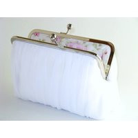 Ruched Clutch White, Bridal Accessories, Brides Clutch, White Chiffon, Purse, Bridesmaid Gift | Etsy (US)