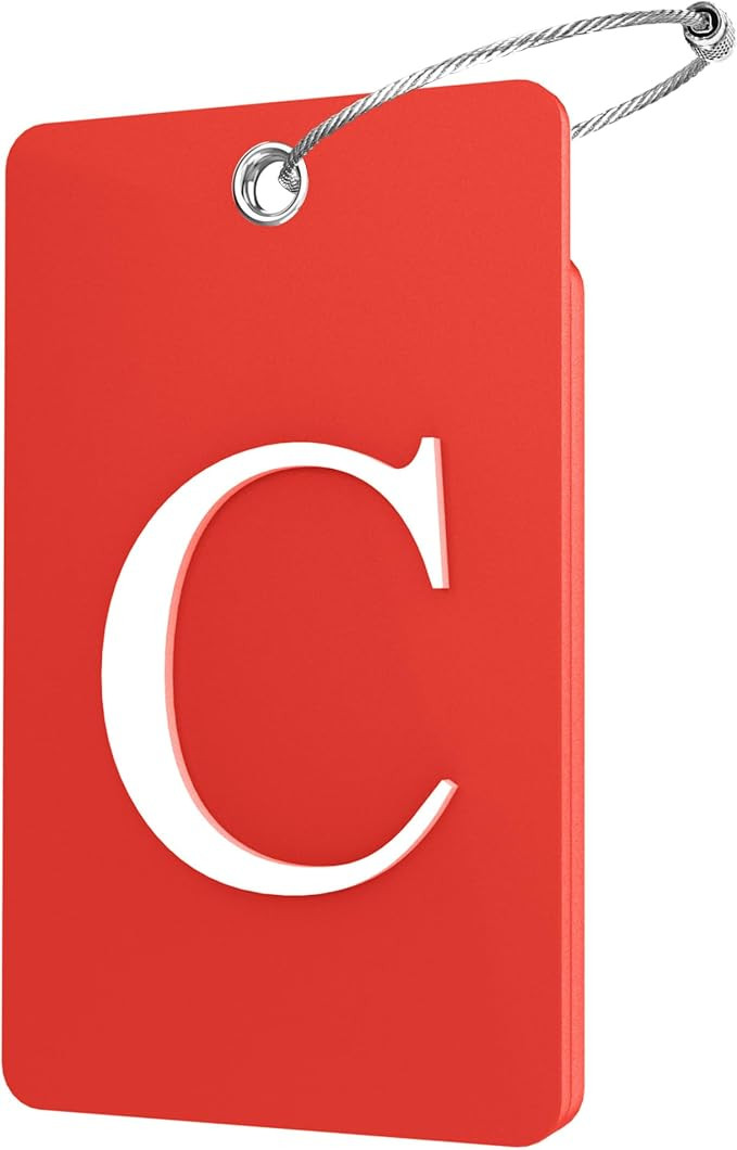 Gostwo 2 Pack Initial Luggage Tags for Suitcases Airplane Travel Essentials | Amazon (US)