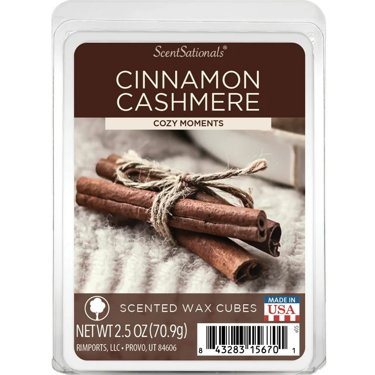 Cinnamon Cashmere Scented Wax Melts, ScentSationals, 2.5 oz (1-Pack) | Walmart (US)