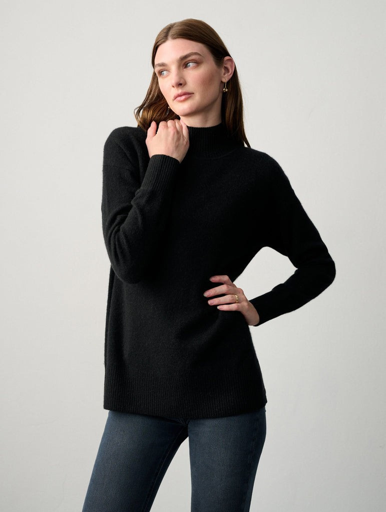 Cashmere Easy Standneck | White and Warren