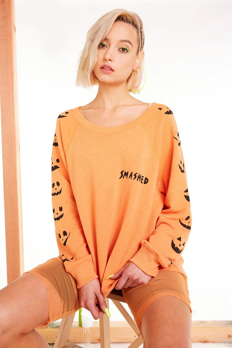 Smashed Sommers Sweatshirt  |  Orange Crush | Wildfox Couture US