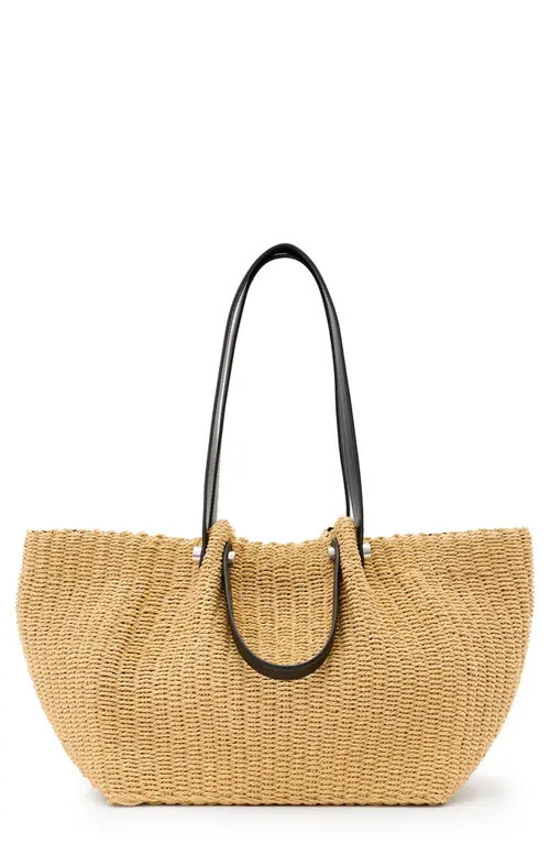 AllSaints Allington Paper Straw Tote in Natural at Nordstrom | Nordstrom