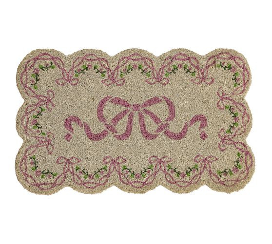 LoveShackFancy Bow Scalloped Doormat | Pottery Barn (US)