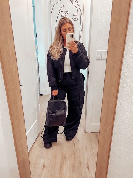 Fool me once inspired outfit: the helicopter airport outfit. 

Pants - large 
Top - medium 
Jacket - large 



#LTKmidsize #LTKitbag #LTKfindsunder50