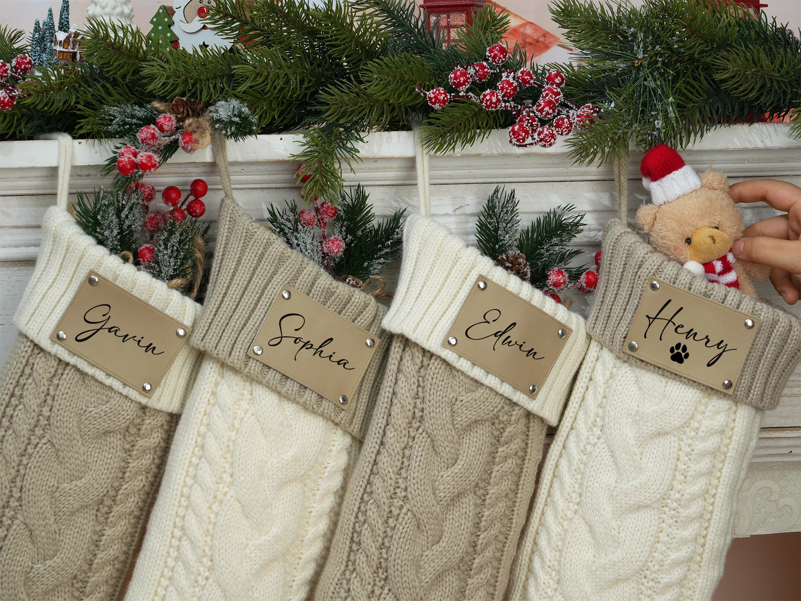 Family Christmas Stockings, Personalized Christmas Stocking, Monogram Stockings, Custom Stocking ... | Etsy (US)