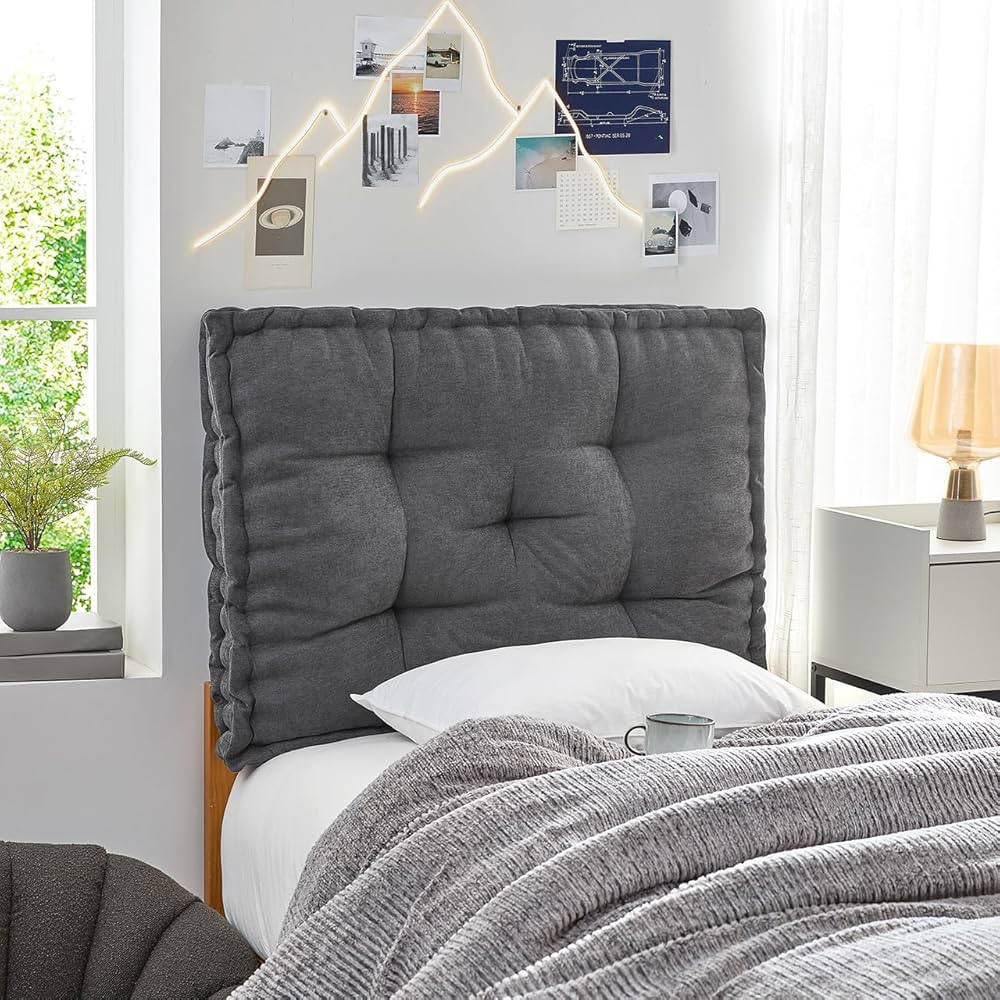 Rainha - Classic Tufted College Headboard - Dark Gray | Amazon (US)