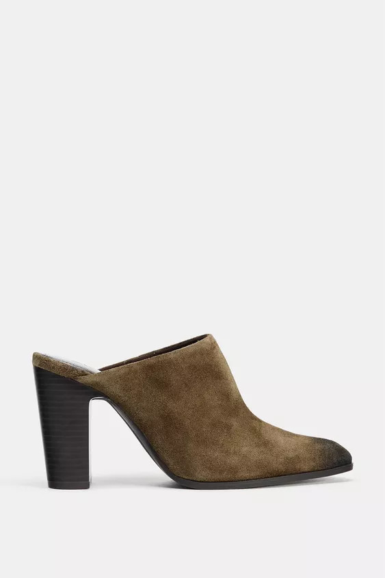 MULES EN DAIM EFFET USÉ | Zara FR